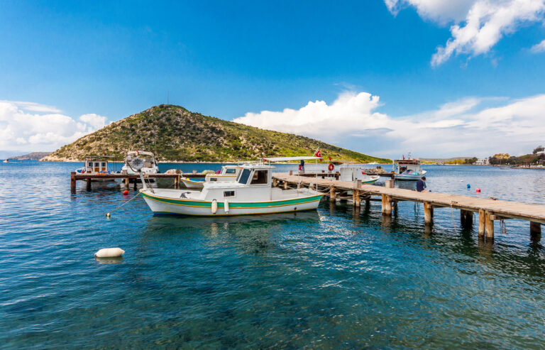 Gumusluk Village view in Bodrum Town of Turkey